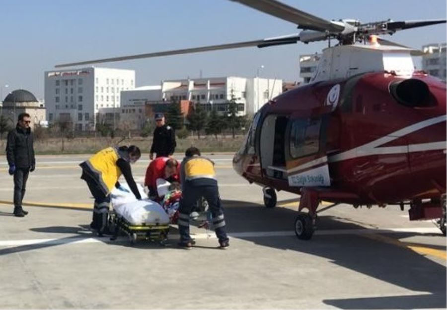  ALS hastası adam hava ambulansı ile hastaneye getirildi