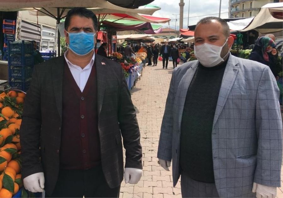  Kayseri’de semt pazarlarında korona virüs önlemleri alındı