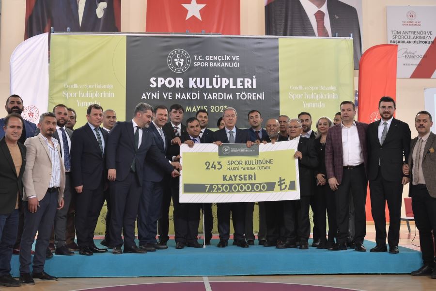 Kayseri’de spor kulüplerine tam destek